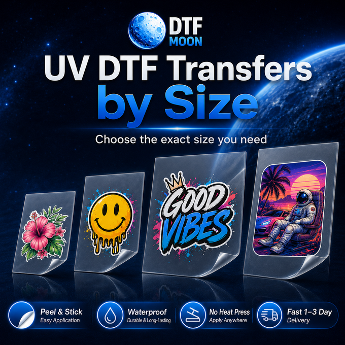 UV DTF Stickers by Size